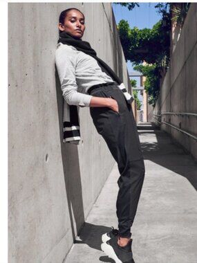 NWT Athleta Pantalon De Jogging Headlands Hybrid Trek Jogger Pant Black 8